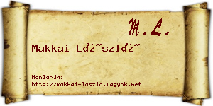 Makkai László névjegykártya